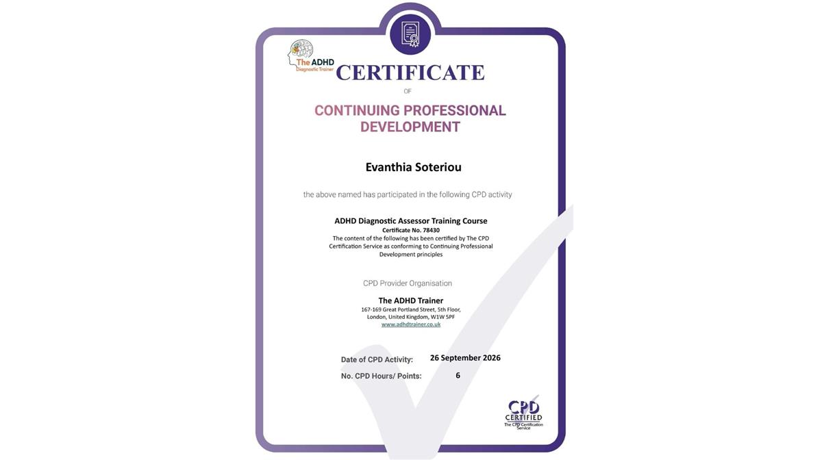 ADHD Diagnostic Assessor Training Course
