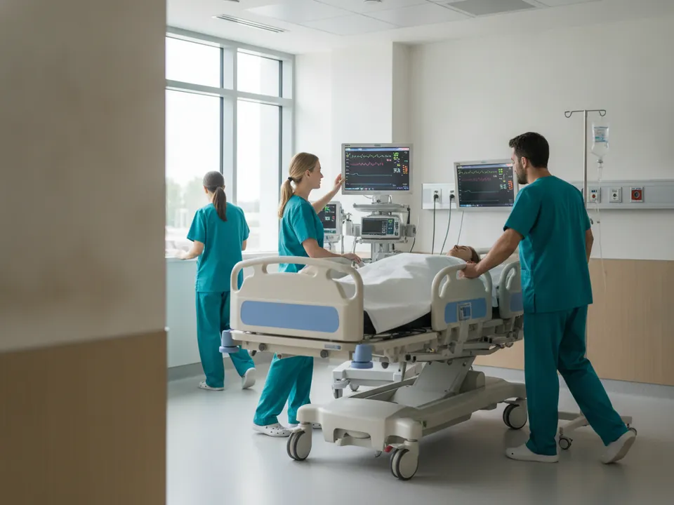 A modern hospital emergency department